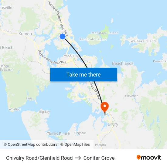 Chivalry Road/Glenfield Road to Conifer Grove map