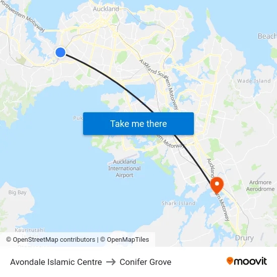 Avondale Islamic Centre to Conifer Grove map