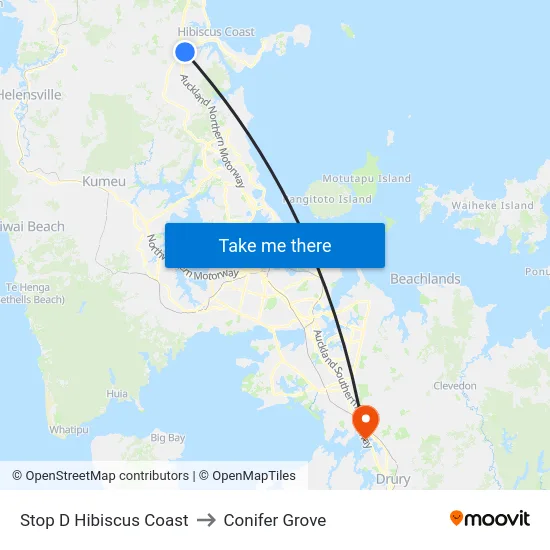 Stop D Hibiscus Coast to Conifer Grove map