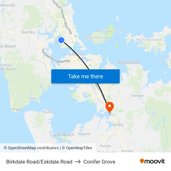 Birkdale Road/Eskdale Road to Conifer Grove map