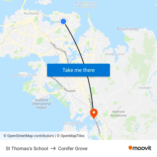 St Thomas's School to Conifer Grove map