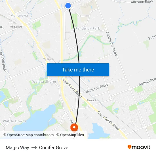 Magic Way to Conifer Grove map