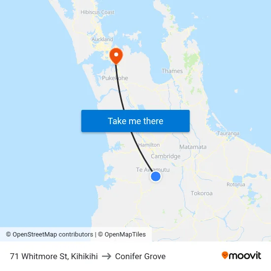 71 Whitmore St, Kihikihi to Conifer Grove map