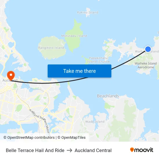 Belle Terrace Hail And Ride to Auckland Central map