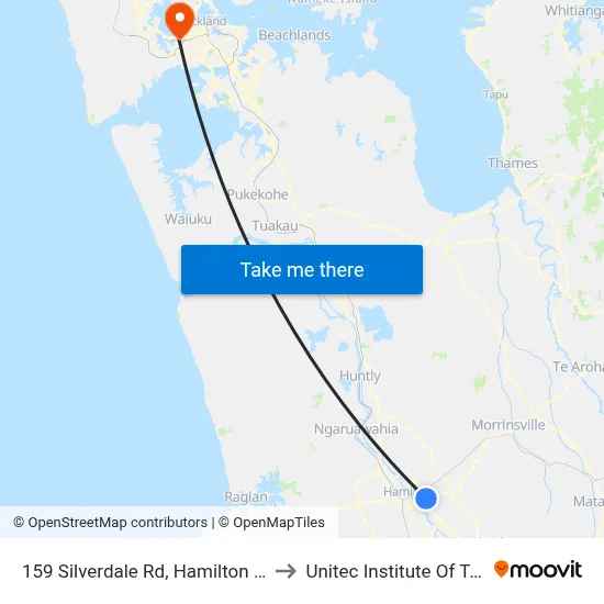 159 Silverdale Rd, Hamilton (Uni Gate 10) to Unitec Institute Of Technology map