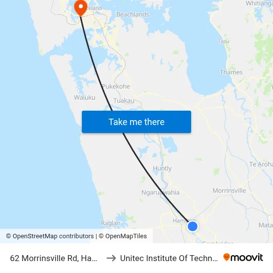 62 Morrinsville Rd, Hamilton to Unitec Institute Of Technology map