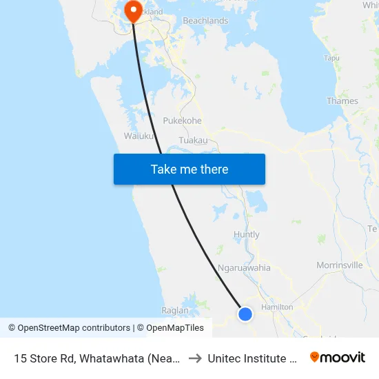 15 Store Rd, Whatawhata (Near Te Kowhai Golf Club) to Unitec Institute Of Technology map