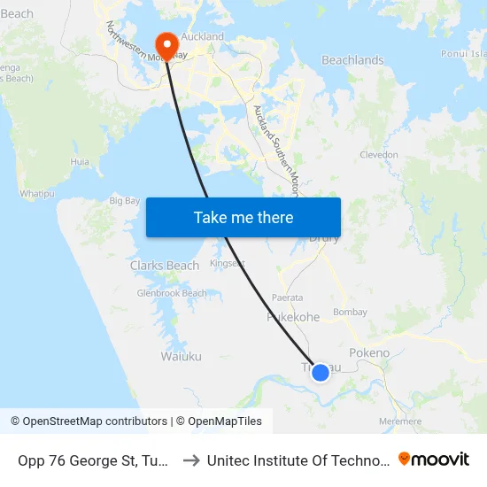 Opp 76 George St, Tuakau to Unitec Institute Of Technology map