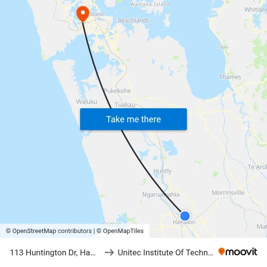113 Huntington Dr, Hamilton to Unitec Institute Of Technology map