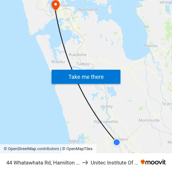 44 Whatawhata Rd, Hamilton (Dinsdale Shops) to Unitec Institute Of Technology map