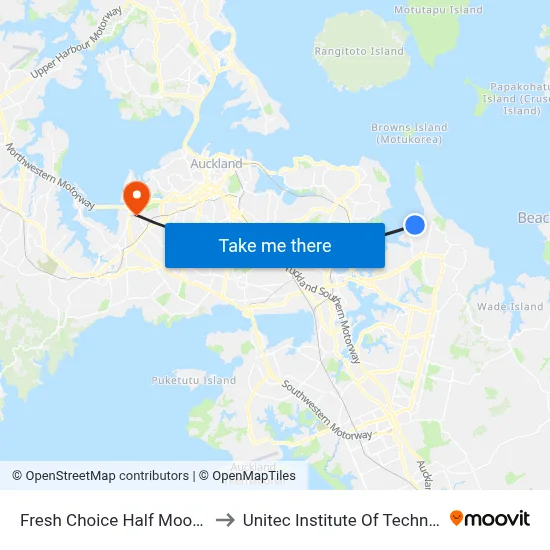 Fresh Choice Half Moon Bay to Unitec Institute Of Technology map
