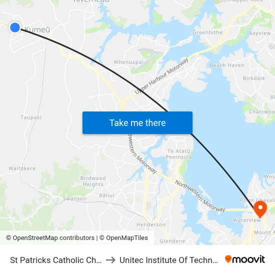 St Patricks Catholic Church to Unitec Institute Of Technology map