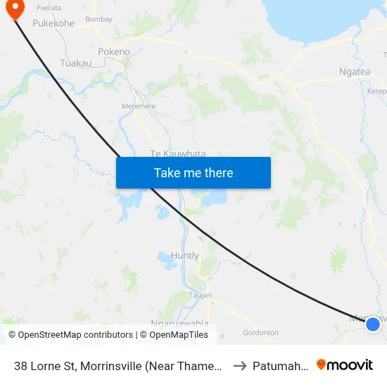 38 Lorne St, Morrinsville (Near Thames St) to Patumahoe map