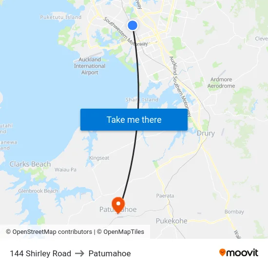 144 Shirley Road to Patumahoe map