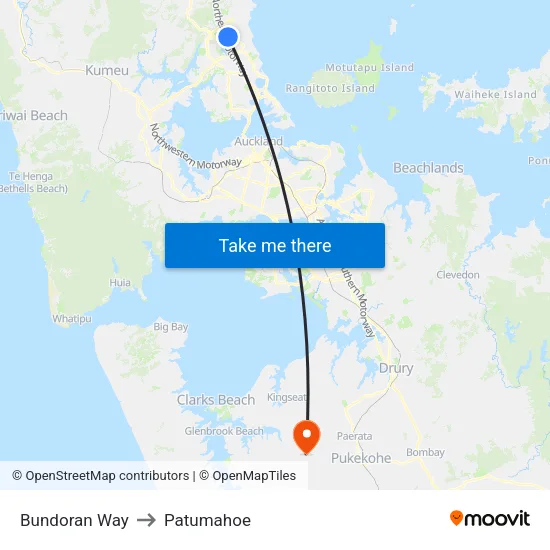 Bundoran Way to Patumahoe map