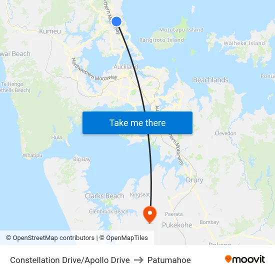 Constellation Drive/Apollo Drive to Patumahoe map