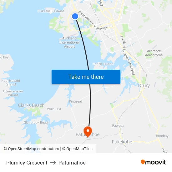 Plumley Crescent to Patumahoe map