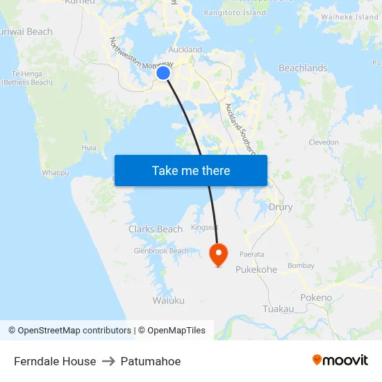 Ferndale House to Patumahoe map