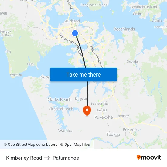 Kimberley Road to Patumahoe map
