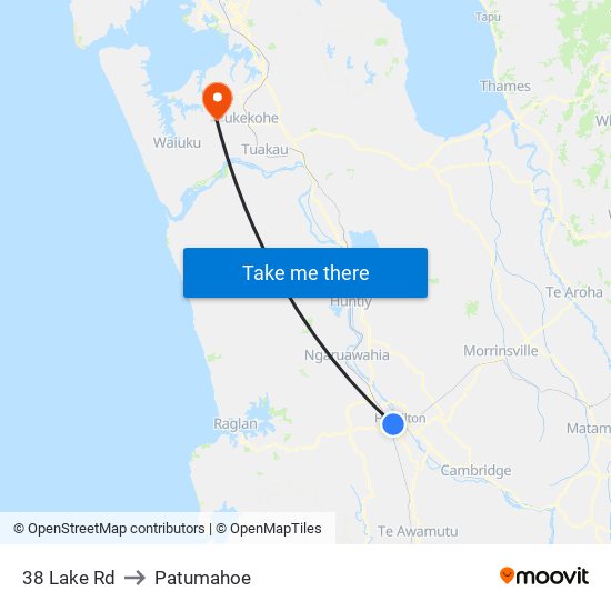 38 Lake Rd to Patumahoe map