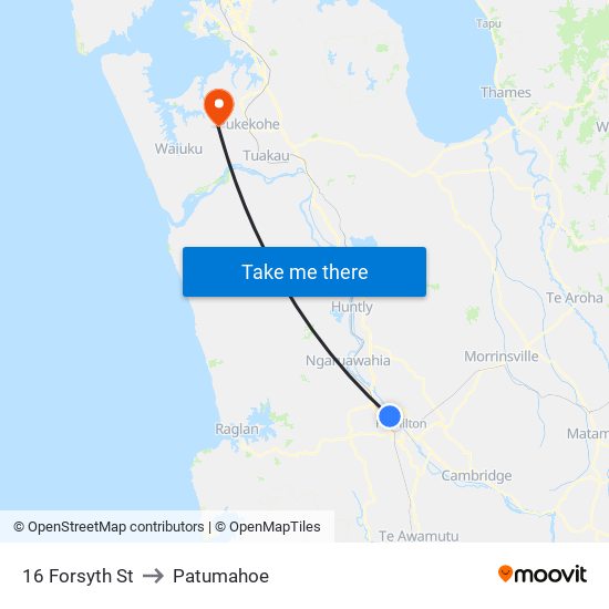 16 Forsyth St to Patumahoe map