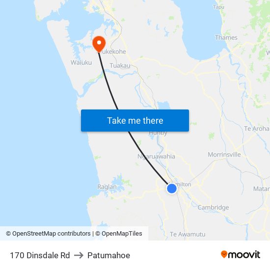 170 Dinsdale Rd to Patumahoe map