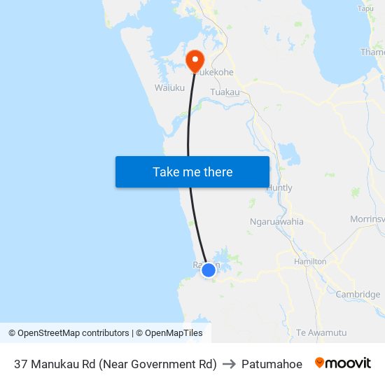 37 Manukau Rd (Near Government Rd) to Patumahoe map