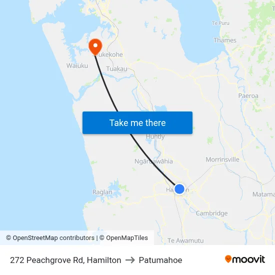 272 Peachgrove Rd, Hamilton to Patumahoe map