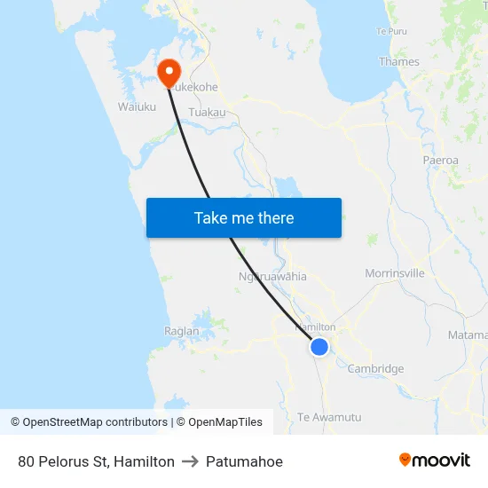 80 Pelorus St, Hamilton to Patumahoe map