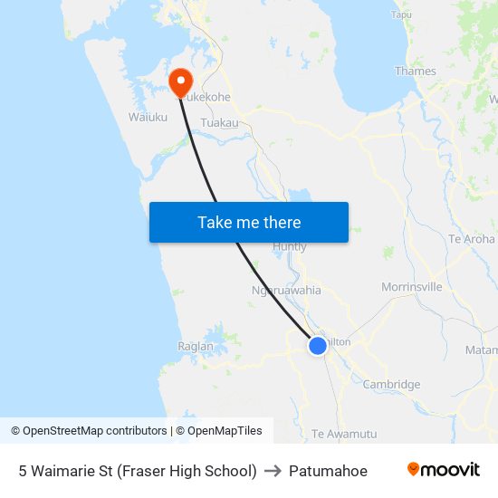 5 Waimarie St (Fraser High School) to Patumahoe map