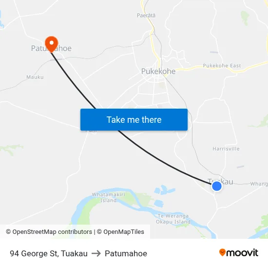94 George St, Tuakau to Patumahoe map