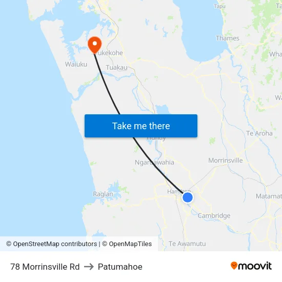 78 Morrinsville Rd, Hamilton to Patumahoe map