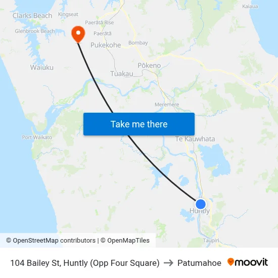 104 Bailey St, Huntly (Opp Four Square) to Patumahoe map
