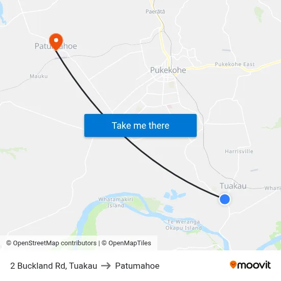 2 Buckland Rd, Tuakau to Patumahoe map