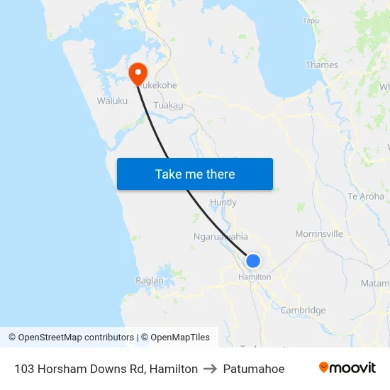 103 Horsham Downs Rd, Hamilton to Patumahoe map