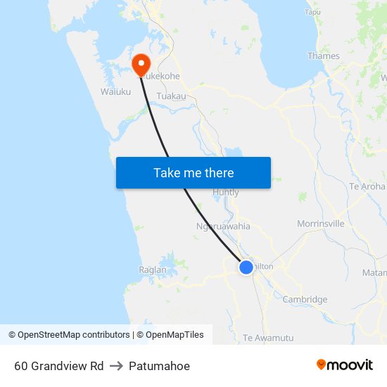 60 Grandview Rd to Patumahoe map