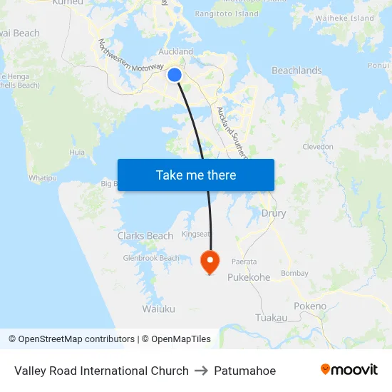 Valley Road International Church to Patumahoe map