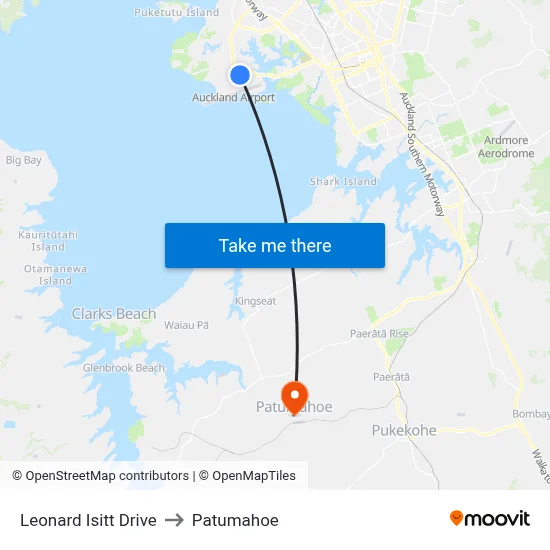 Leonard Isitt Drive to Patumahoe map