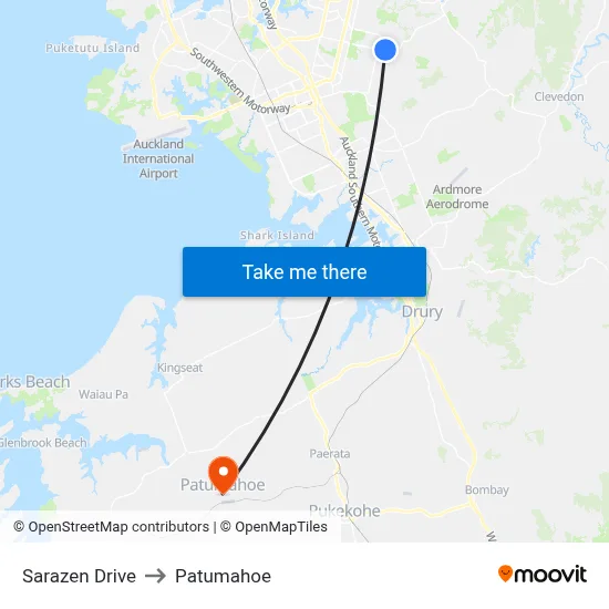 Sarazen Drive to Patumahoe map