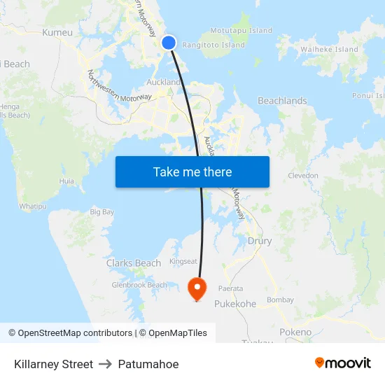 Killarney Street to Patumahoe map