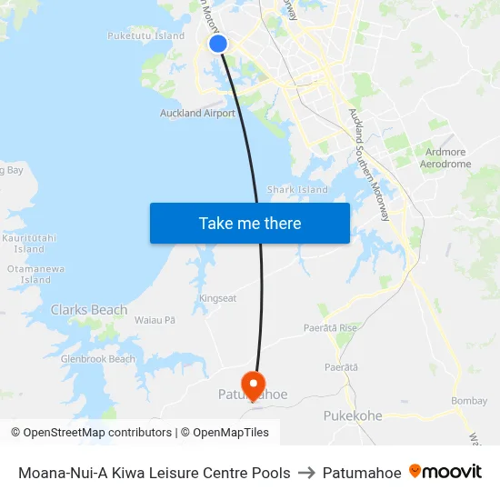 Moana-Nui-A Kiwa Leisure Centre Pools to Patumahoe map