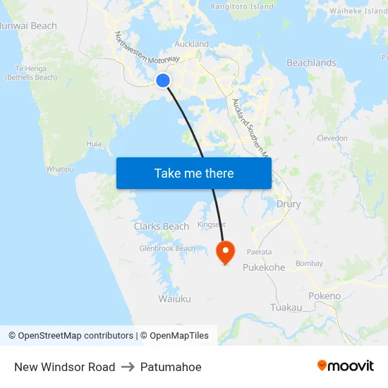 New Windsor Road to Patumahoe map