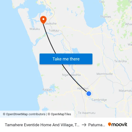 Tamahere Eventide Home And Village, Tamahere to Patumahoe map