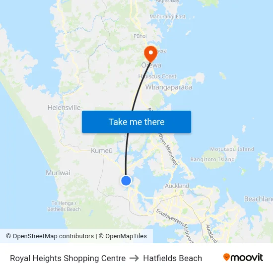 Royal Heights Shopping Centre to Hatfields Beach map