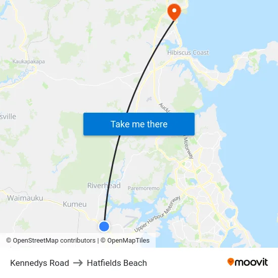 Kennedys Road to Hatfields Beach map