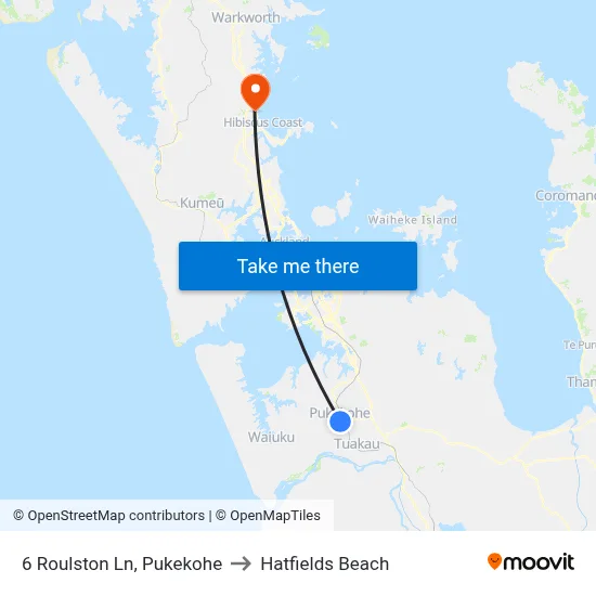 6 Roulston Ln, Pukekohe to Hatfields Beach map