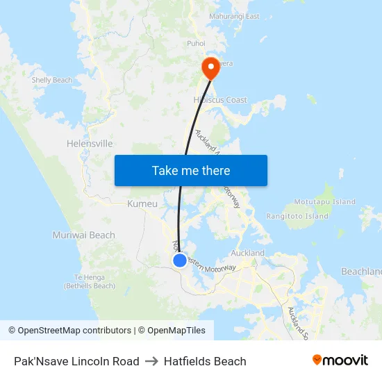 Pak'Nsave Lincoln Road to Hatfields Beach map