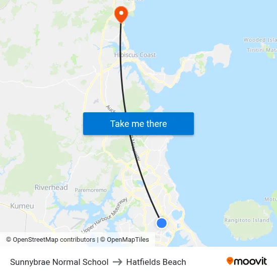 Sunnybrae Normal School to Hatfields Beach map