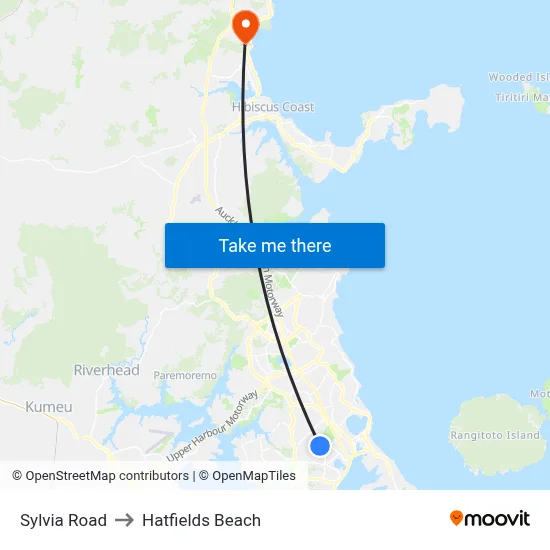 Sylvia Road to Hatfields Beach map