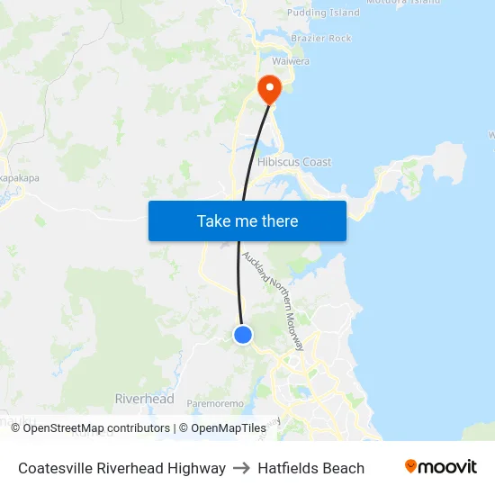 Coatesville Riverhead Highway to Hatfields Beach map